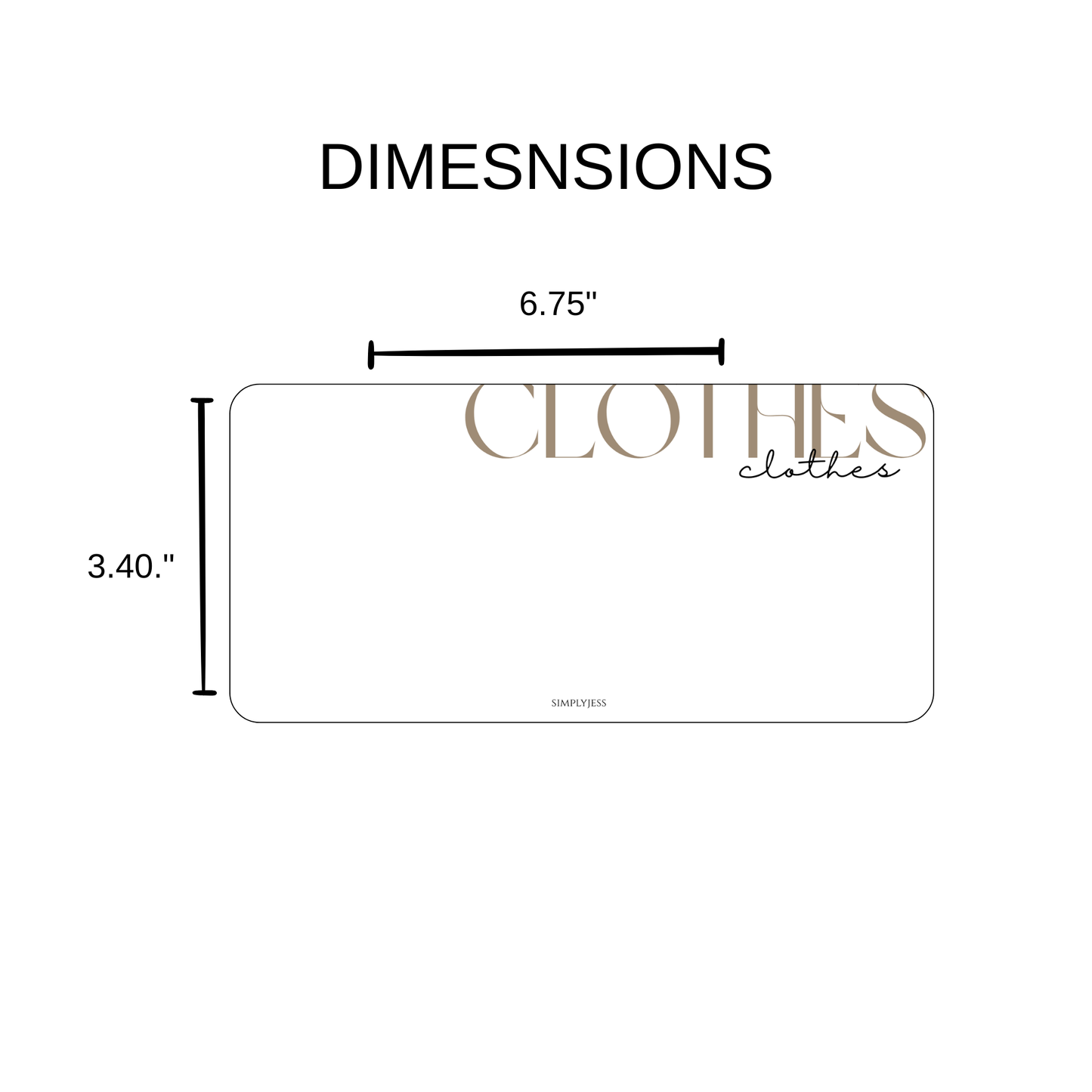 Soft Script Envelope Insert A6