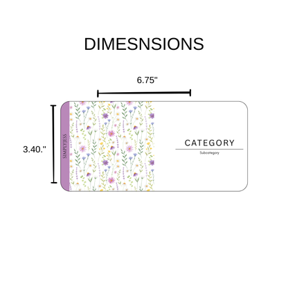 Purple Floral Envelope Inserts A6