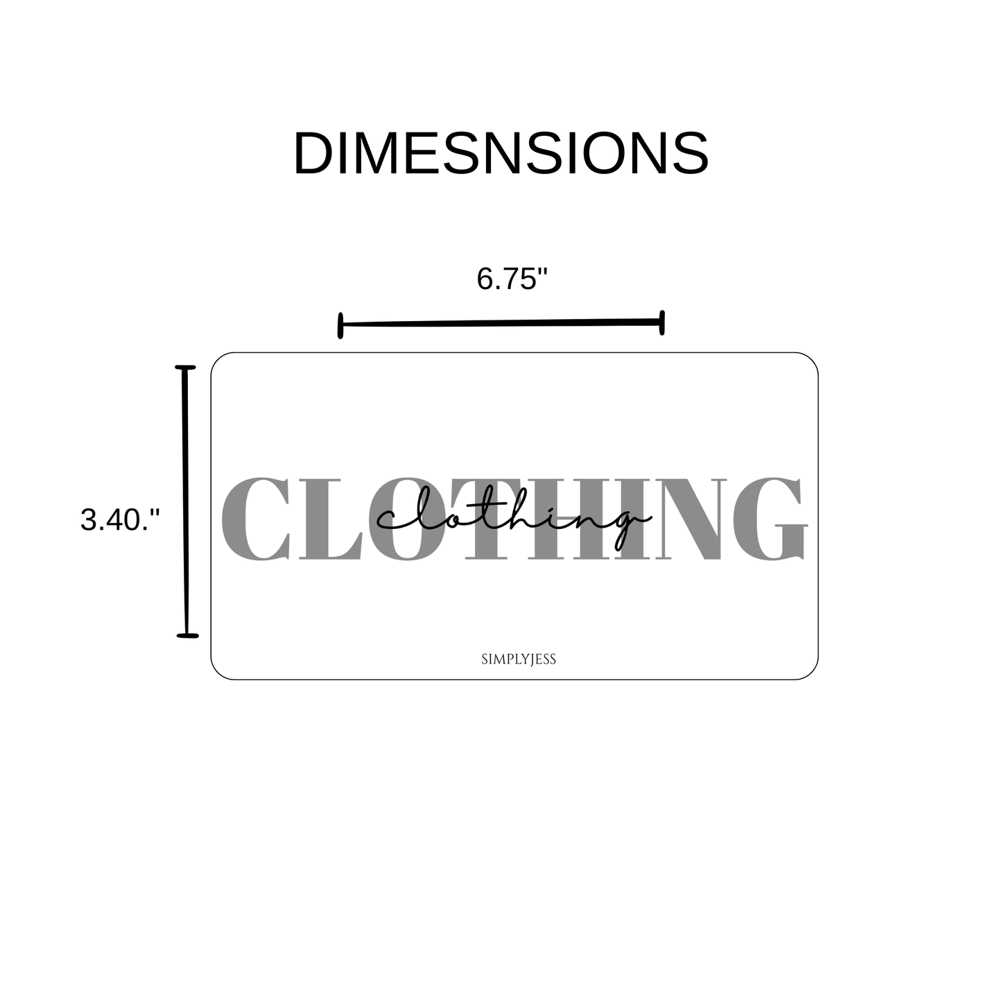 Double Font Script Envelope Insert A6