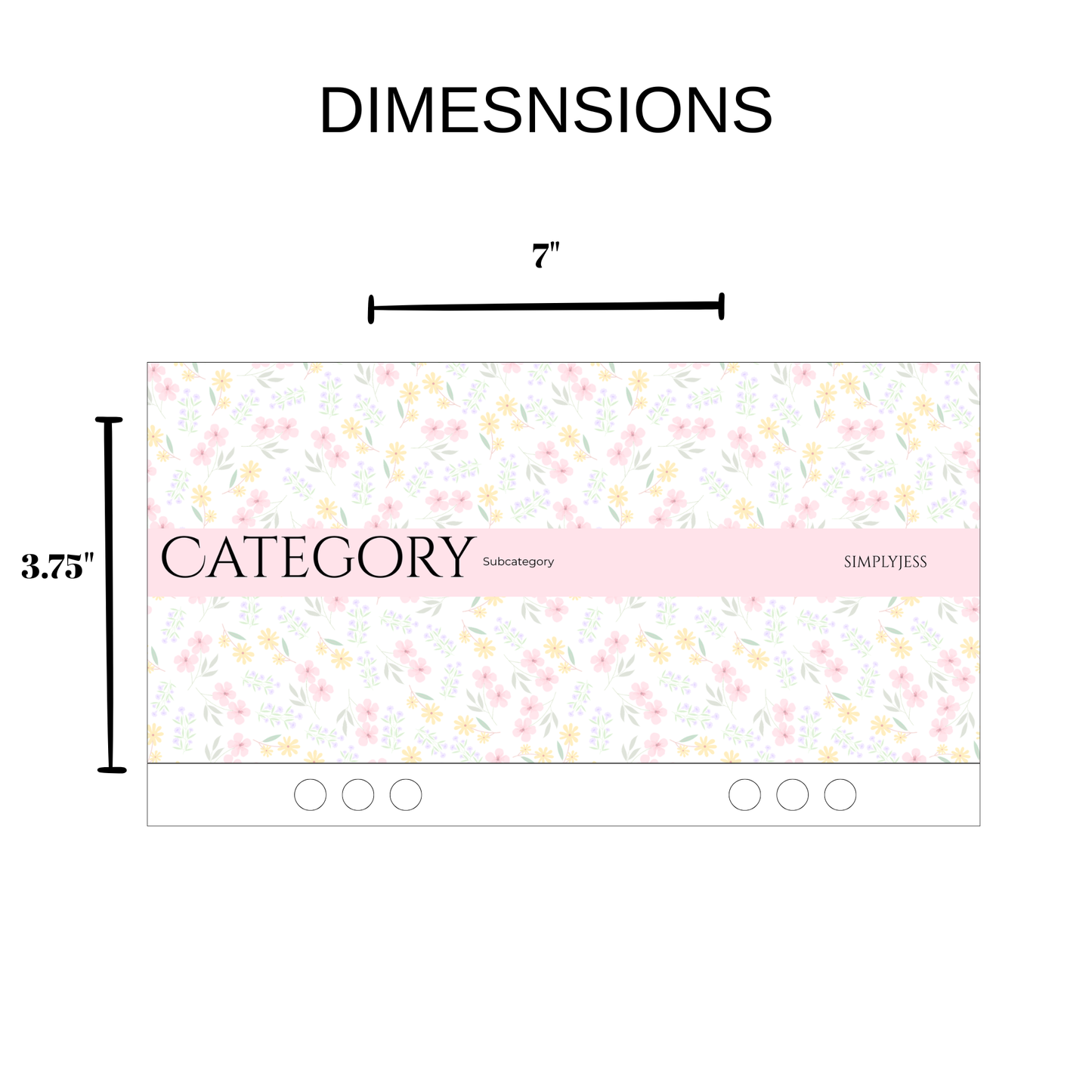 Pink Floral Cash Envelope A6