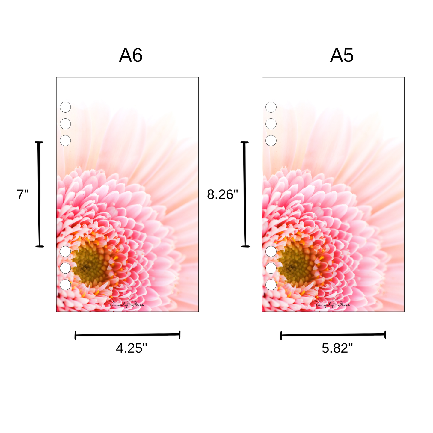 Petal Kiss Linen A5/A6 Dashboard