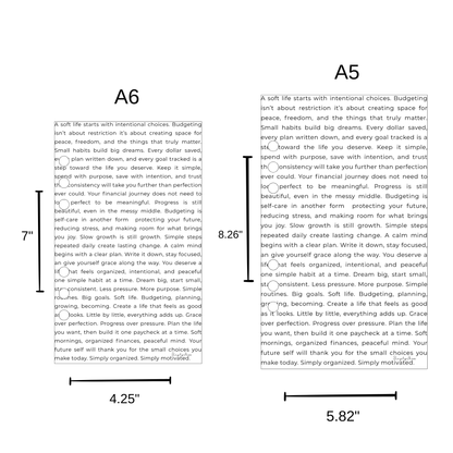 Simply Intentional Vellum A5/A6 Dashboard