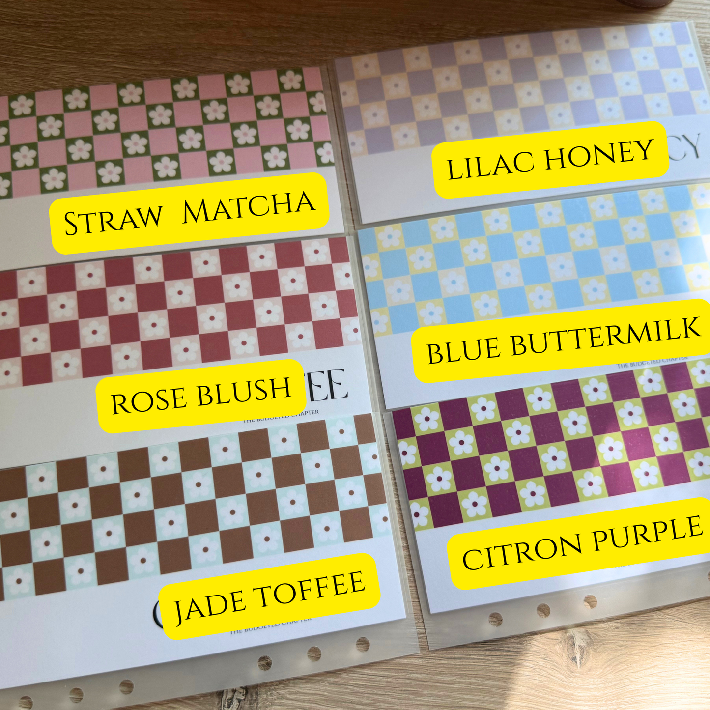 Daisy Checkered A6 Cash Envelope