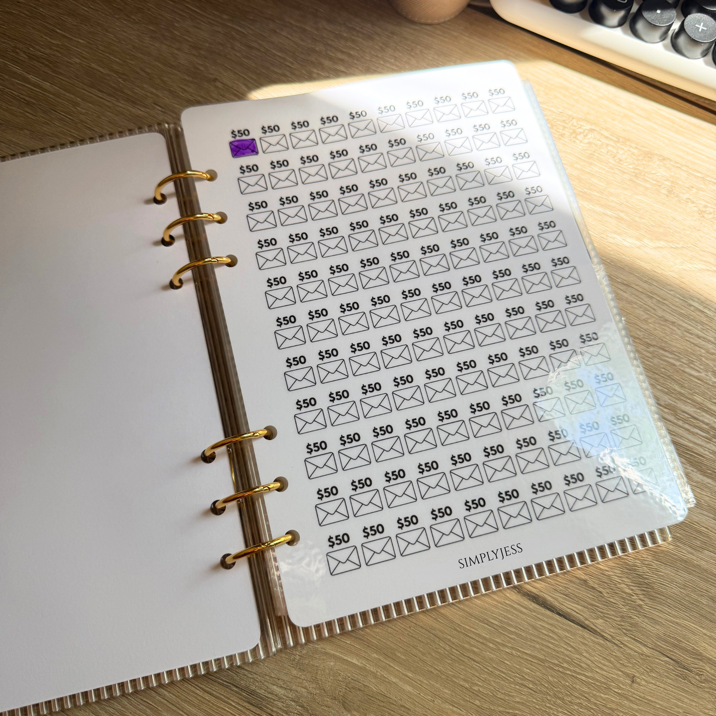 A5 100 Envelope Saving Challenge