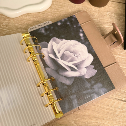 Midnight Petals Linen A5/A6 Dashboard