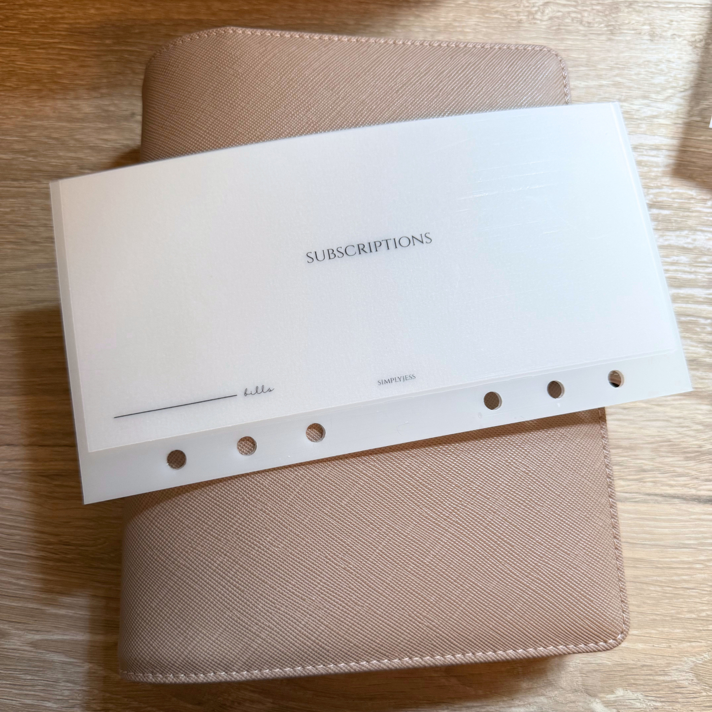Minimal Luxe A6 Cash Envelope