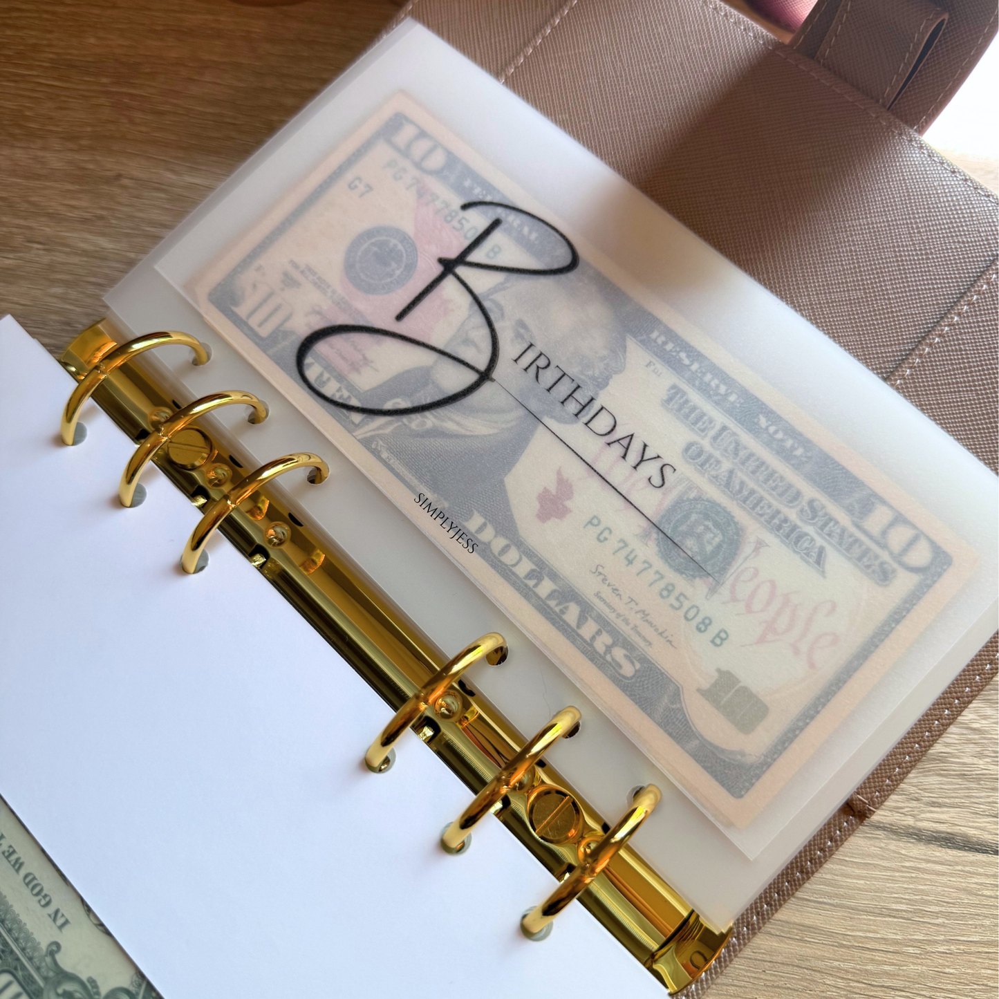 Luxe Monogram A6 Cash Envelope