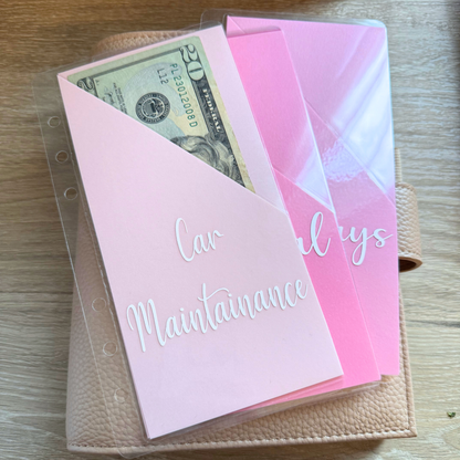 A6 Pink Ombre Cash Envelopes Set of 5