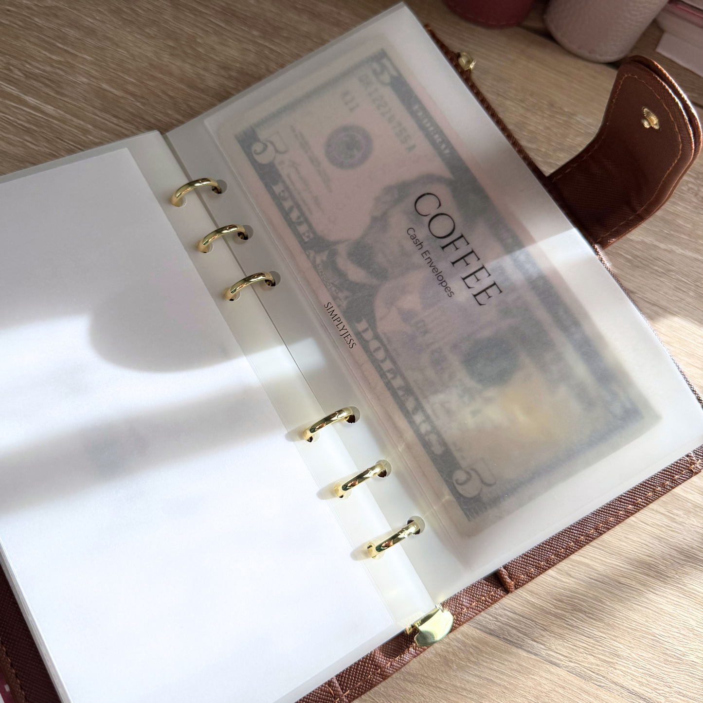 Double Script Line A6 Cash Envelope