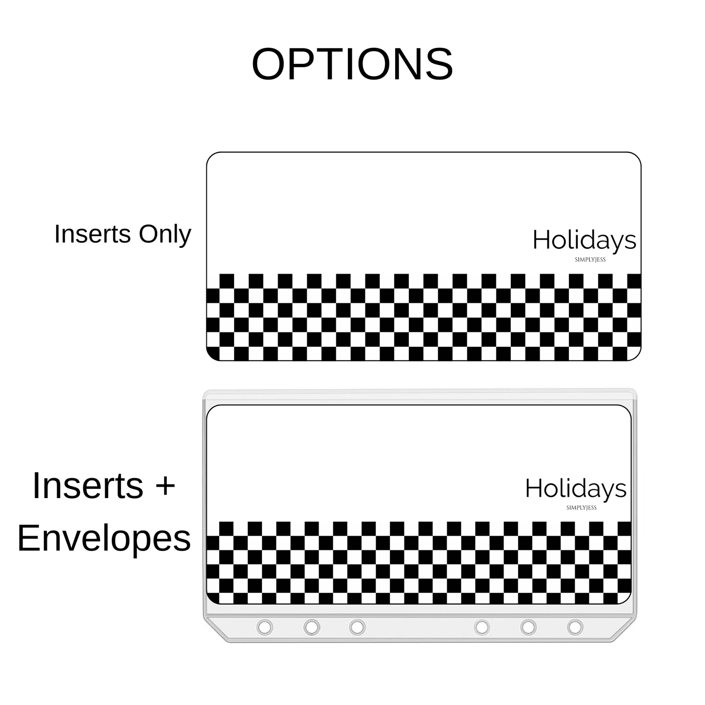 Checkered Envelope Insert