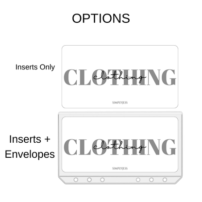 Double Font Script Envelope Insert A6