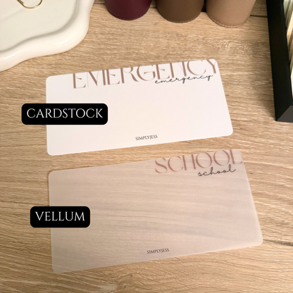 Soft Script Envelope Insert A6