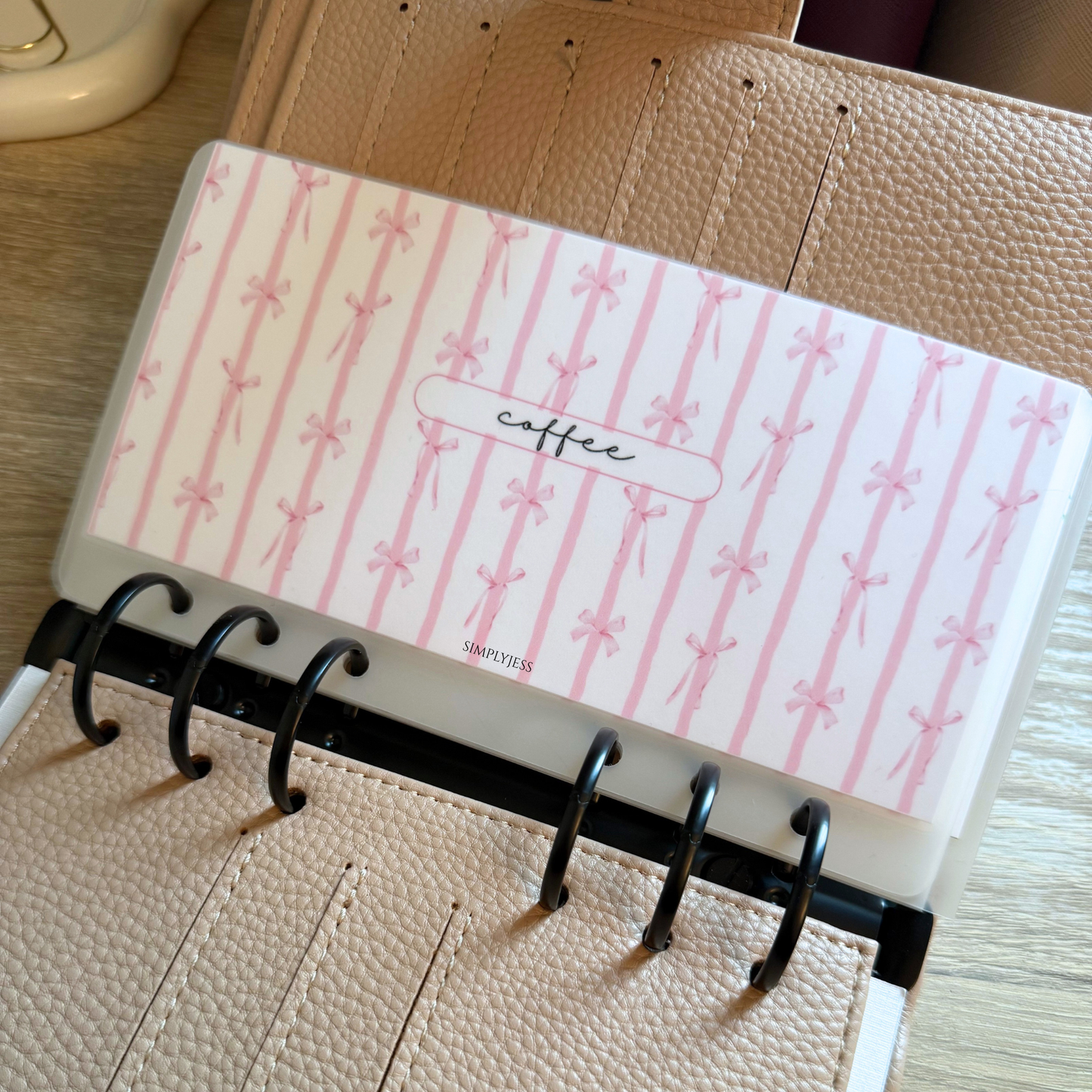 Pink Bows Cash Envelopes A6