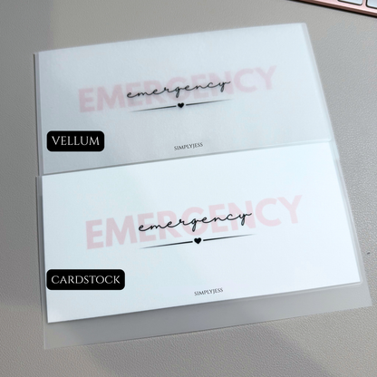 Double Line Heart Cash Envelope A6