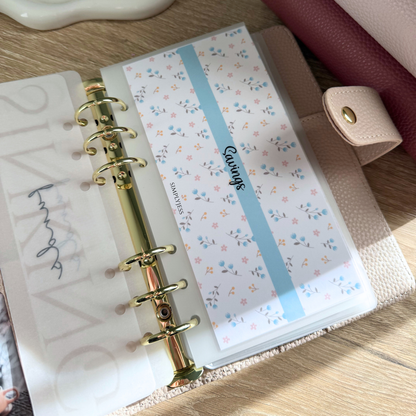 Blue Floral Cash Envelope A6