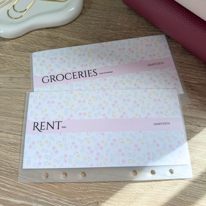 Pink Floral Cash Envelope A6