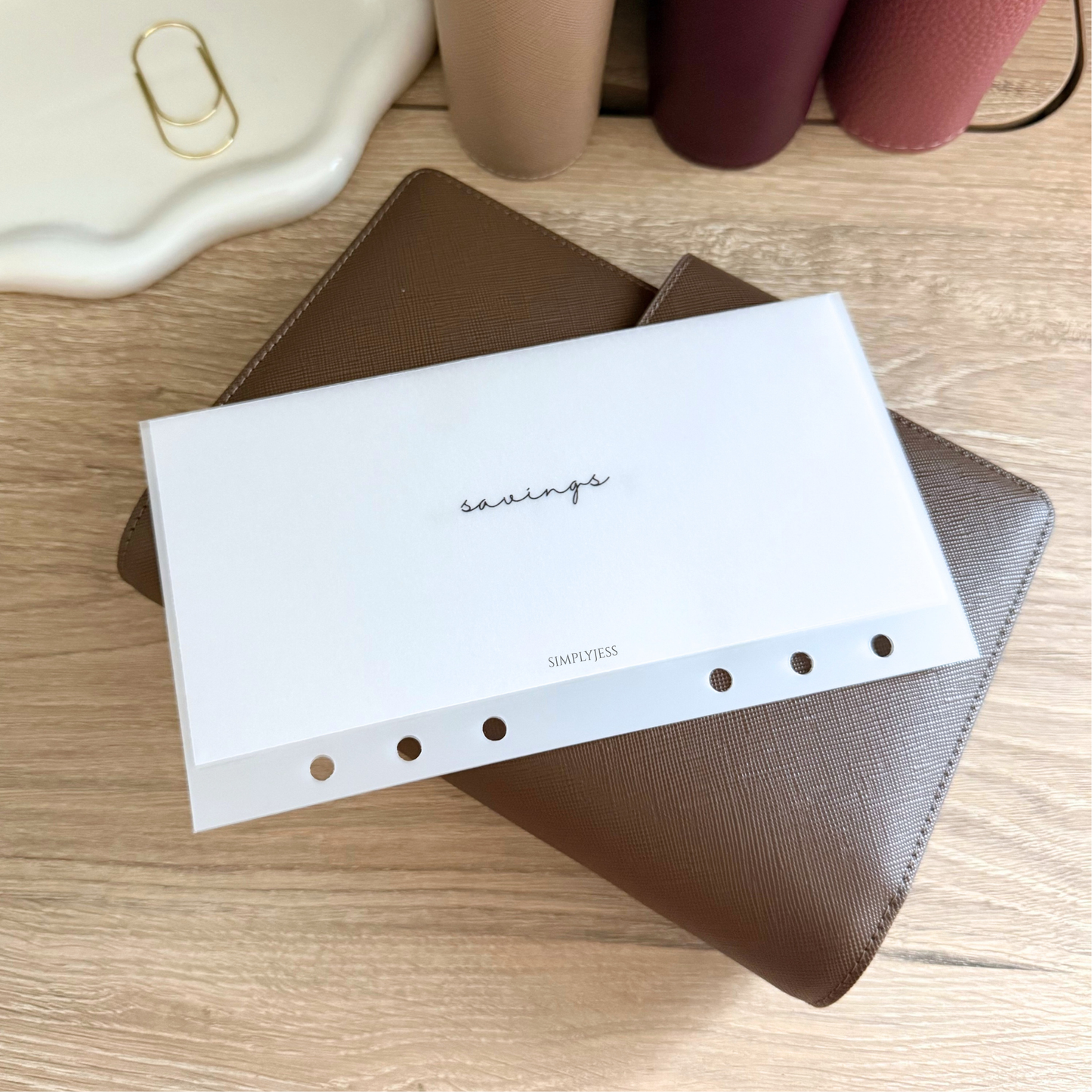 Minimal Monogram A6 Cash Envelope